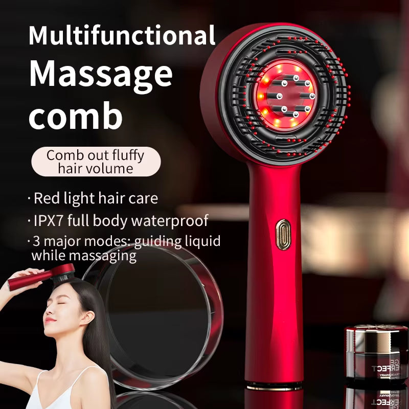 Massage Combs for the Scalp Scalp Massaging Brush Red Light Hair Comb Therapy Hair Oil Applicator for Anti-Hair Loss